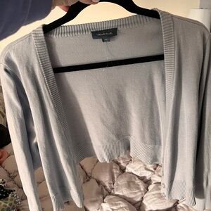 Women's Gray Cardigan Sweater